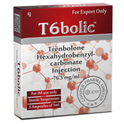 Cooper Pharma T6bolic Trenbolona Hexahidrobenzil-carbonato Injeção 76,5mg.ml 5 Ampolas 1ml Trembolona
