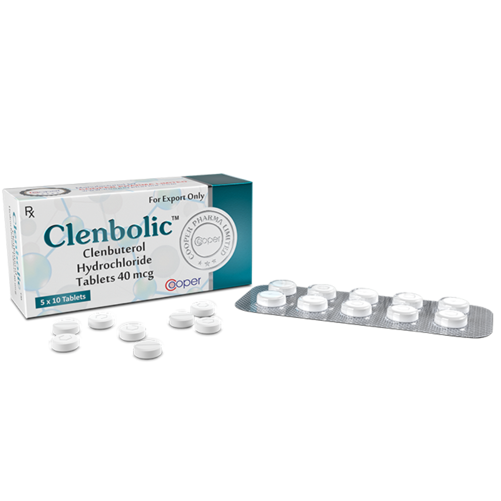 Cooper Pharma Clenbólico Clembuterol 40mcg 50 comprimidos